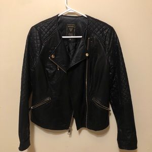Black faux leather jacket